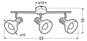 Luce Spot PUERTO 3xE14/40W/230V
