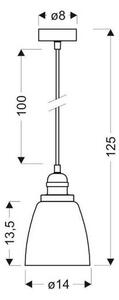 Lampadario a sospensione con filo VOICE 1xE27/40W/230V