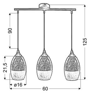 Lampadario a sospensione con filo CELIA 3xE27/60W/230V