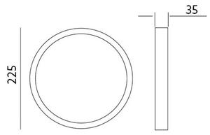 Plafoniera LED SIGARO CIRCLE LED/24W/230V 4000K IP40
