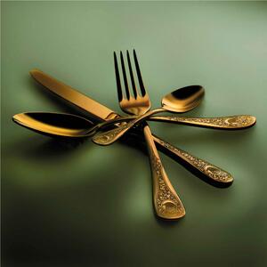 Servizio 20 pezzi Diana Oro in Acciaio Inossidabile, colore Oro, Lavorazione della supperficie con impiantazione di Titanio PVD