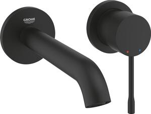 GROHE Miscelatore per lavabo a 2 fori Essence set premontato nero phantom