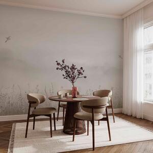 Carta da parati Uccello in volo su un campo di fiori, Carta da parati Natura, Carta da parati popolare, w03391v2 - Tapeko.it