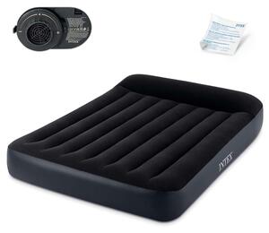 Materasso gonfiabile 203x152 cm con pompa, rivestito in velluto, marca INTEX, modello 64150ND