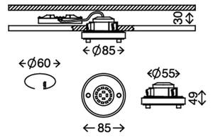 Briloner 7214-019 - Lampada LED da incasso per bagni ATTACH LED/5W/230V IP44