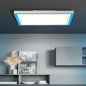 BRILLANTE pannello LED moderno a superficie LANETTE | 40x40cm | Lampada da soffitto dimmerabile con framelight RGB e telecomando | metallo/plastica