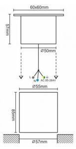 Lampada da incasso LED per esterni LED/4W/85-264V IP67 2800K