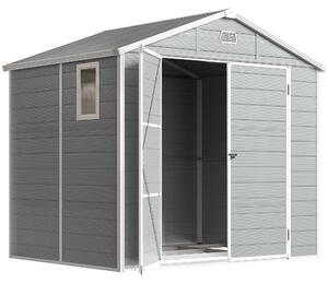 Capannone Outsunny 4,1m², capanno per attrezzi con tetto inclinato, 240 x 190 x 228 cm
