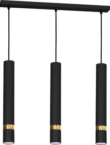 Lampadario a sospensione con cavo JOKER 3xGU10/25W/230V nero/oro