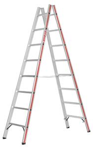 Scala a pioli Hymer, accessibile da entrambi i lati, 2x8 pioli, altezza verticale 2,30 m, altezza massima 3,63 m, peso 9,2 kg