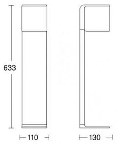 Steinel 055486 - Paletto LED da esterno con sensore CUBO LED/9,5W/230V IP44