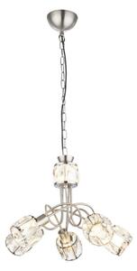 Globo 54356-5H - Lampadario a catena KRIS 5xE14/40W/230V + LED/5W