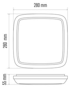 Plafoniera LED da esterno DORI LED/18W/230V IP54 quadrato