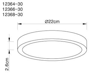 Globo 12368-30 - Plafoniera LED LUCENA LED/28W/230V