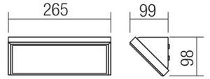 Redo 90159 - Applique da parete LED per esterni MAKO LED/12W/230V IP65