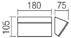 Redo 90015 - Applique LED per esterni TOKYO LED/12W/230V IP54