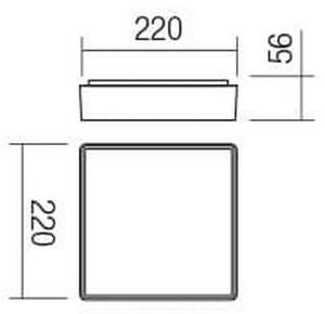 Redo 90157 - Plafoniera LED da esterno MARINA LED/12W/230V IP65 antracite