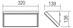 Redo 90160 - Applique da esterno LED MAKO LED/21W/230V IP65