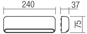 Redo 90072 - Lampada da parete per esterni SAPO LED/5W/230V IP65