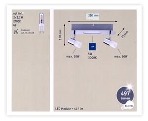 Paulmann 66647 - Faretto LED 2xG9/10W/230V + LED/5W