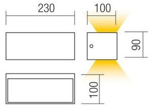 Redo 90154 - Applique da esterno LAMPRIS LED/12W/230V IP65