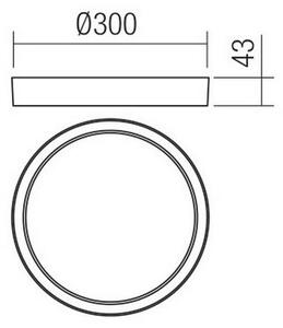 Redo 90156 - Plafoniera LED da esterno PONZA LED/18W/230V diametro 30 cm IP65