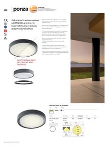 Redo 90155 - Plafoniera LED da esterno PONZA LED/16W/230V diametro 26 cm IP65