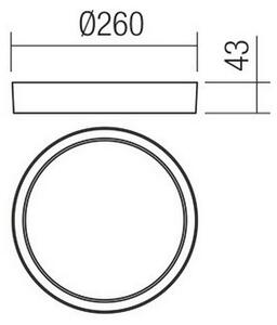 Redo 90155 - Plafoniera LED da esterno PONZA LED/16W/230V diametro 26 cm IP65