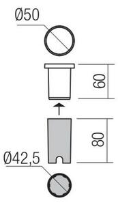 Redo 90044 - Lampada LED da incasso per esterno INCAS LED/2,3W/230V IP65