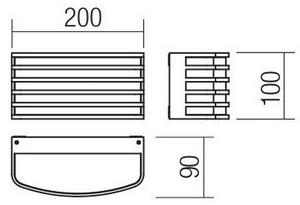 Redo 90038 - Applique LED per esterni SEBRA LED/15W/230V IP54