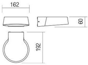 Redo 90046 - Applique LED per esterno PHASER LED/12W/230V IP54