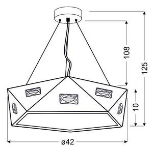 Lampadario a sospensione con filo NEMEZIS 3xG9/40W/230V