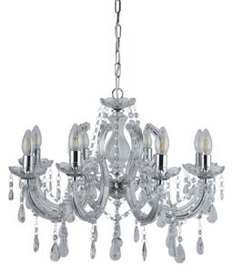 Searchlight 399-8 - Lampadario di cristallo a sospensione con catena MARIE 8xE14/40W/230V