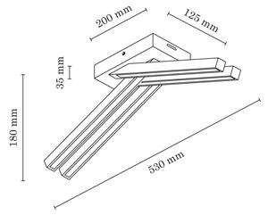 Spot-Light 2246474 - Plafoniera LED LINUS 4xLED/4,5W/230V rovere opaco