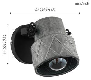 Eglo 39868 - Lampada da parete HILCOTT 1xE27/40W/230V