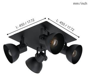 Eglo 43434 - Luce Spot BARNSTAPLE 2 4xE27/40W/230V