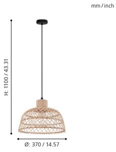 Eglo 43285 - Lampadario a sospensione con filo AUSNBY 1xE27/40W/230V