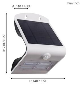 Eglo 98757 -LED Lampada solare con sensore LAMOZZO LED/3,2W/3,7V 2000 mAh IP54