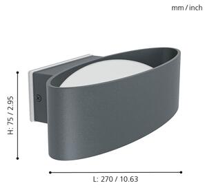 Eglo 98711 - Applique a LED da esterno CHINOA LED/10W/230V IP44