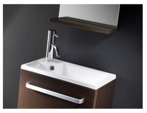 Bagno Completo The Bath Collection NIZA Lavabo, Mobili e Specchio 440x250x470mm Bianco/Wengue