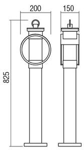 Redo 9573 - Lampada da esterno COMPASS 1xE27/42W/230V IP33