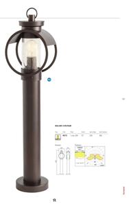 Redo 9573 - Lampada da esterno COMPASS 1xE27/42W/230V IP33
