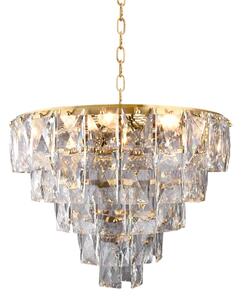 Lampadario di cristallo a sospensione con catena CHELSEA 6xE14/40W/230V