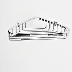 Angolare Doccia fissaggio a viti a un piano cromo 24x20xh6 cm inox lucido bagno galvanico di oltre 22 micron inalterabile nel tempo