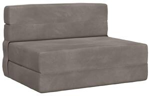 Divano Letto Pieghevole Grigio Chiaro 100 x 80 x 60 cm Tessuto