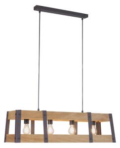 Leuchten Direkt 15721-79 - Lampadario a sospensione con filo CRATE 4xE27/60W/230V