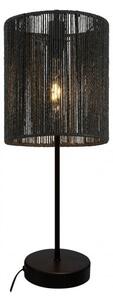 Lampada da tavolo nera con paralume in canna (altezza 48 cm) Foresto - GTV