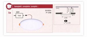 Paulmann 92389 - LED/17W IP44 Lampada da incasso per bagno VARIFIT 230V