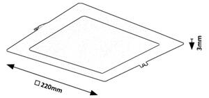 Rabalux 71231 - Lampada LED da incasso SHAUN LED/18W/230V 22x22 cm nero