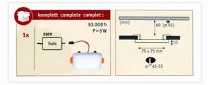 Paulmann 92393 - LED/4,5W IP44 Lampada da incasso per bagno VARIFIT 230V